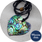 8710 - Polished Paua Heart Necklace